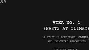 vika no 1 farts at climax in this masturbation video, small tits shaking 😏