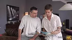 ginger cheats on coward boyfriend with handsome stepdad in taboo fantasy