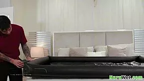 teen ebony massages boyfriend