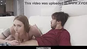 Famorgy - Big Tits Blonde Teen 18+ Stepsister Aria Kai Fucked To Orgasm By Stepbrother During Super Bowl