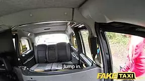 In fake taxi, petite blonde takes dildo and cock with enthusiasm.