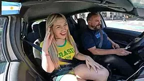 the most beautiful transsexual from argentina gets in the car and causes trouble on the streets of buenos aires - babyjazmin