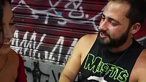 chubby girl gets picked at a bar by horny stud who proceeds to fuck her after licking her feet