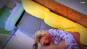 I enjoy my stepsister's mouth in POV blowjob