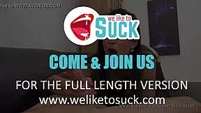 Teen 18+ Nervously Sucks Cock And Works The Shaft