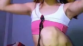 Bonneyuwu Petite Schoolgirl Masturbates with Huge Dildo in Ripped Skirt.