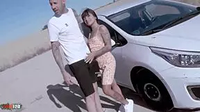 michy perez, young latina, meets kevin white roadside.