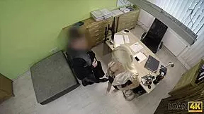 busty blonde blanche fucks loan agent in office for cash, what a deal 😏