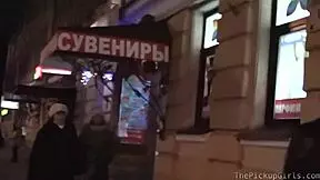 euro teen 18+ gives double blowjob in group