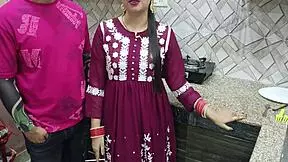 family member interacts intimately in kitchen setting