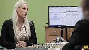busty blonde blanche fucks loan agent in office for cash, what a deal 😏