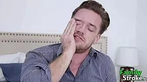 Naughty College Girl Sucks Stepbrother's Big Cock In Bathroom