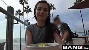 Ariel grace skinny teen fucks in public bathroom 🚽