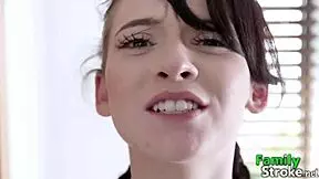 Naughty College Girl Sucks Stepbrother's Big Cock In Bathroom