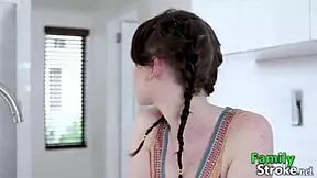 Naughty College Girl Sucks Stepbrother's Big Cock In Bathroom