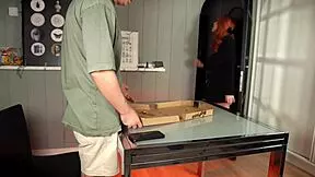 I fucked the redhead delivery girl for stealin' my pizza.