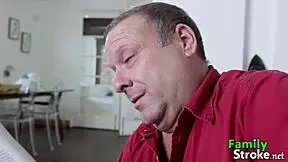 Naughty College Girl Sucks Stepbrother's Big Cock In Bathroom