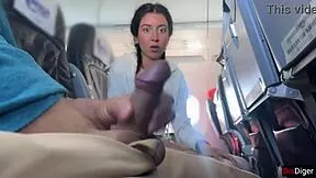 public dick flashing in airplane - girl brought me to cumshot in 2 minutes