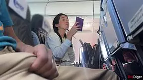 public dick flashing in airplane - girl brought me to cumshot in 2 minutes