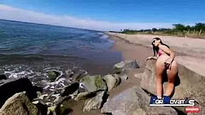 Mature Liberal Fucks German Man on Mexican Beaches