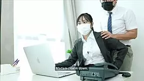 Office Female Manager Seduces Staff With Ass Licking And Anal!