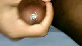 hot young 18+ brunette says, 'watch my solo handjob on big cock, homemade style.'