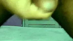 hot young 18+ brunette says, 'watch my solo handjob on big cock, homemade style.'