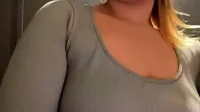 blonde masturbates hard in gym