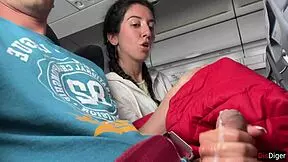 public dick flashing in airplane - girl brought me to cumshot in 2 minutes