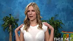 attractive teen 18+ie gets her pussy and face hole screwed during oiled nuru massage