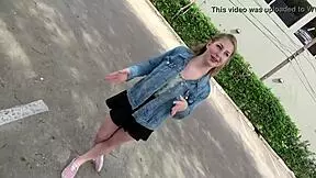 Lila Frey experiences her first outdoor public fuck in the USA.