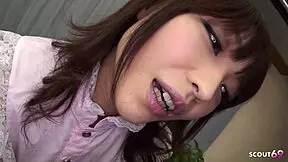 Petite Japanese teen 18+ gives intense blowjob before getting fucked and creampied in uncensored JAV.