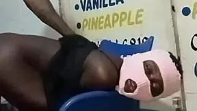 Skinny african teen slut loves rough hard fuck bent over