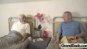 time for your pill granda, nurse licks pussy