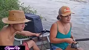 Tigresa VIP enjoys a relaxing session with two men and her favorite sister-in-law Mia