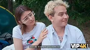 vip4k horny couples lick asses in the woods and fuck 😏