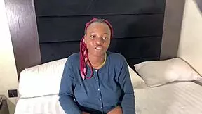 Pretty ebony joy in casting