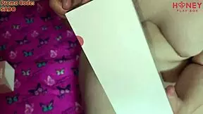 Chubby amateur whore humiliates herself by sucking swollen pussy and nipples.