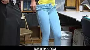 Busted4k - lp officer dips into ebony pussy making arie faye wet