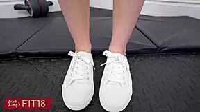 fit18 trinity olsen leaves wet creampie during athletic yoga casting interview