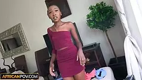 Tiny 18yo Ebony Cutie Pussy Railed Interracially