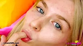 adorable blonde beauty showing her sexy body for father in law and uncle on sofa?