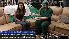 Is Aria Nicole's pussy getting creampied in the doctor's office?