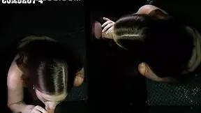 Alexis Sucks Monster Cock Cumshot