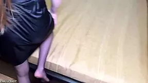 Cute girl in underwear talks