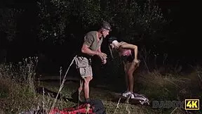 i tempted that young slut for outdoor sex in the forest