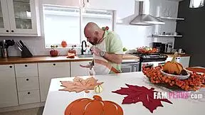 violet gems says, 'pervy step papa, give thanks for that cock in the kitchen'