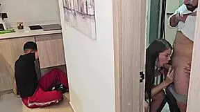 Colombian Hires Couple For Housekeeping And Fucks Girl Behind Husband