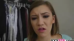 riley mae is an adventurous stepsis with big cock, blowjob, and ass