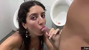 cum on face in public locker room and cumwalk at the waterfall
